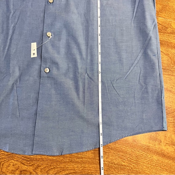 GEOFFREY BEENE Blue Stretch Collar Regular Fit Button Down Shirt NWT Mens size L - Picture 9 of 12